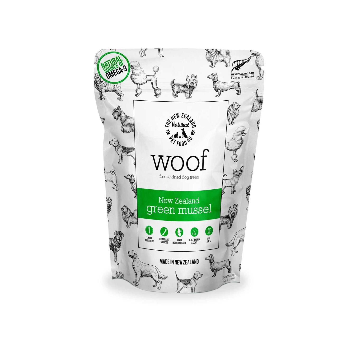 Woof New Zealand Green Mussel Freeze Dried Treats - Pet Supplies online store