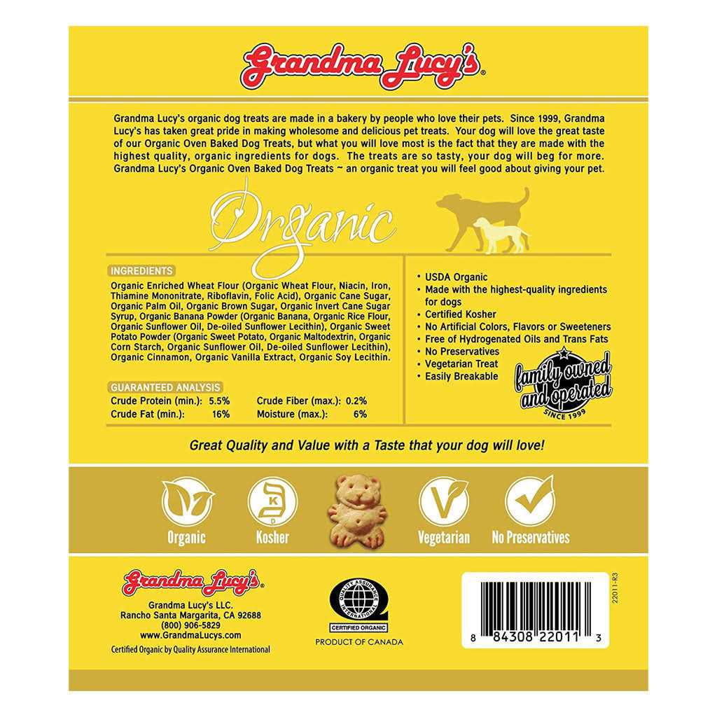 Grandma Lucy's Dog Treats Organic Banana & Sweet Potato Oven Baked - Pet Supplies online store