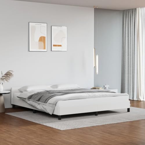 Bed Frame with Headboard White 72