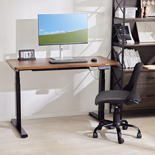 Redlife Electric Standing Desk Frame with Table Top, Dual Motor Adjustable Height Desk Legs Up to 47.2