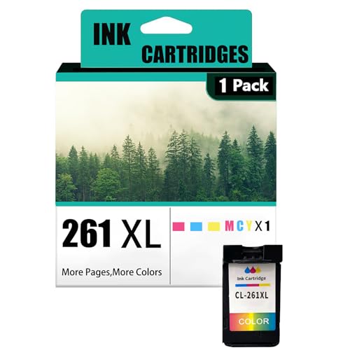 Ink Cartridges PGI-260 CLI-261XL Printer High Yield Replacement Cartridge Compatible for Canon PIXMA TS5320 Combo Pack Multicolor, Combination Package × 2