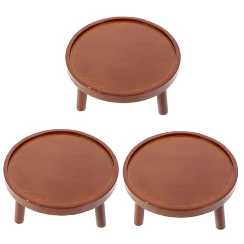 SUPVOX 5pcs Flower Pot Base Small Plant Stand Flower Pot Supports Plant Cake Stool Stand Rustic Display Stand Planter Display Stand Flower Pot Shelf Pedestal Plant Stand Stools Wooden