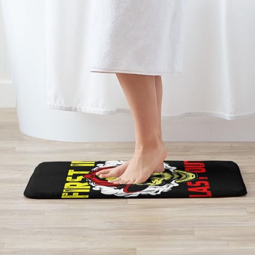 Firefighter First in Last Out Ultra Soft Area Rug for Living Room Indoor Decoration Non Slip Carpet Bedroom Mat Nursery Office Home Decor