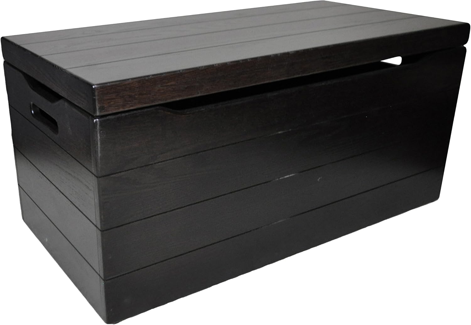 36” Wooden Storage Chest – Handmade Amish Hope Chest – Storage Trunk w/Anti-Slam Hinges – Solid Wooden Chest w/Handles – Clothing, Keepsake & Blanket Chest (Oak Wood, Onyx Stain, 36”)