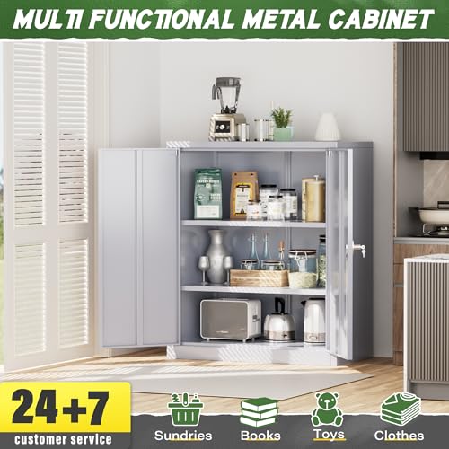 Greenvelly Metal Storage Cabinet with Wheels, 72