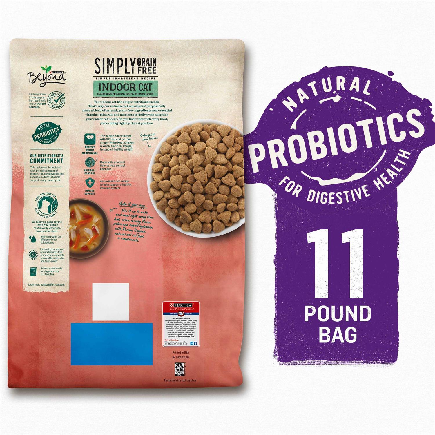 Purina Beyond Grain Free Natural Dry Cat Food Simply Indoor Salmon - Pet Supplies online store