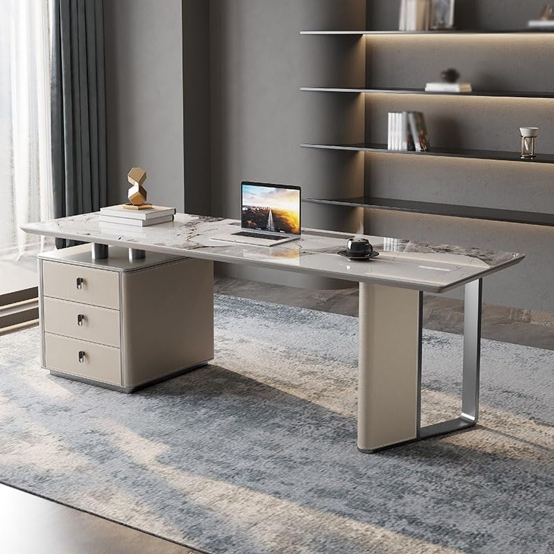 Desk for Bedroom Light Luxury Slate Desk Study Room Living Room Home Desk Computer Desk Bedroom Computer Desk Company Office Desk Gamingdesk(180 * 70 * 75cm)