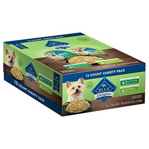 Blue Buffalo Delights Small Breed Wet Dog Food Filet Mignon & NY Strip Flavor Variety Pack - Pet Supplies online store