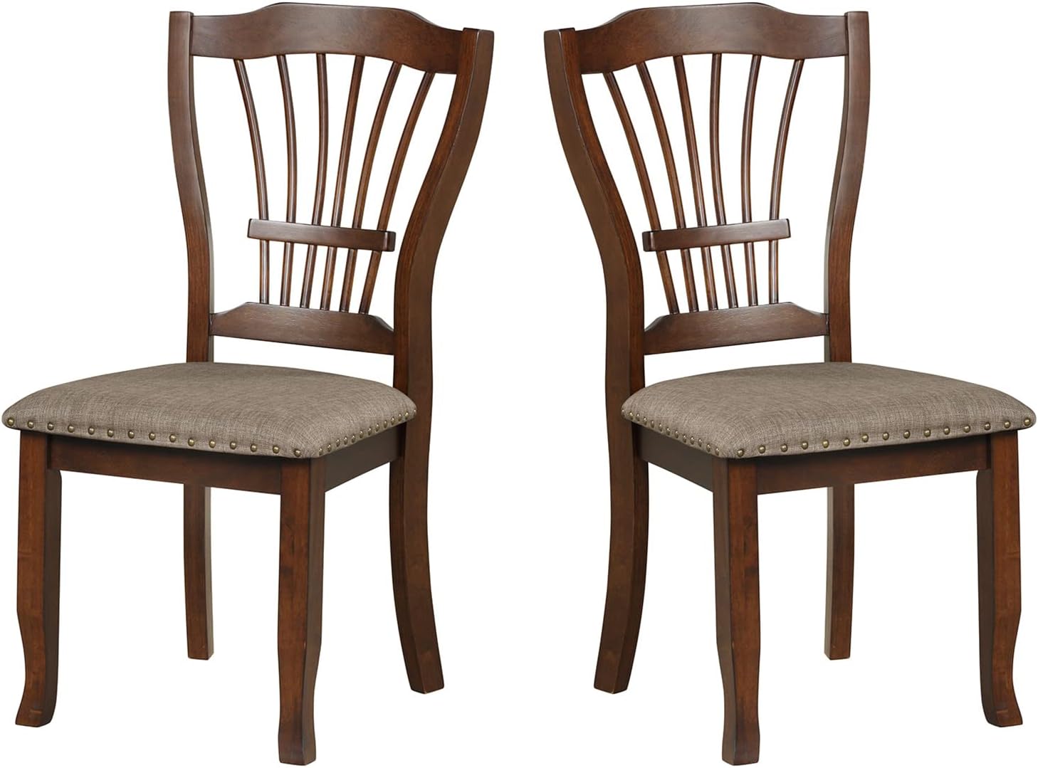 Dining Chairs Set of 2, Dining Room Chairs with Solid Wood Legs, Kitchen Chairs with Cushion (Style4, set of 2)