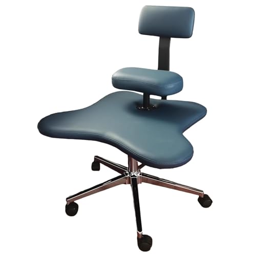 Cross Legged Office Chair with Removable Back Support, Ergonomic Kneeling Chair with Brake Casters, Posture Chair, Meditation Chair for Office, Home, 330Lbs Capacity