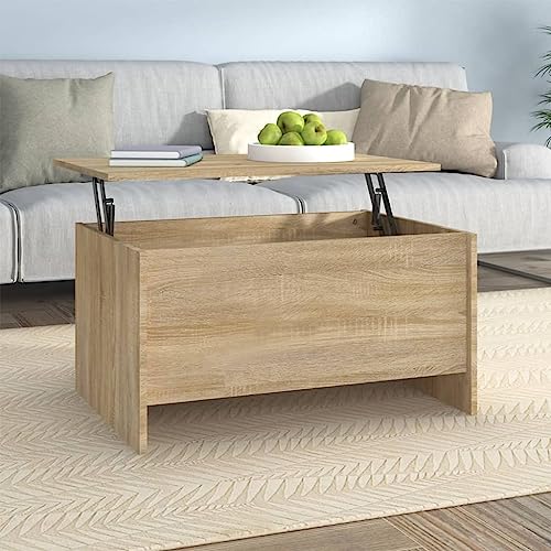 Coffee Table Brown Oak,Center Table,Leisure Table,Hotel Lobby Tables,Console Table,Bedroom Table,Sofa Table,Balcony Table,for Living Room,Bedroom,Office, 31.5