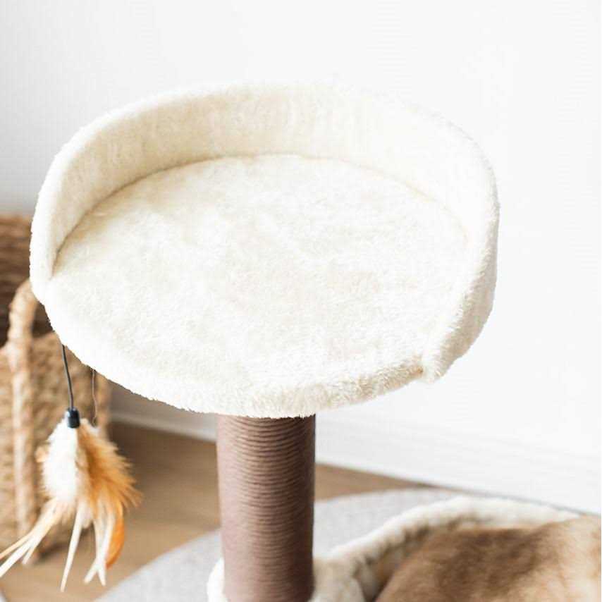 Catry Cat Tree with Feather Toy Cozy Design of Cat Hammock Allure Kitten to Lounge - Pet Supplies online store