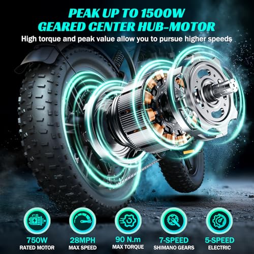 TST Electric Bike for Adults 1500W Peak 20