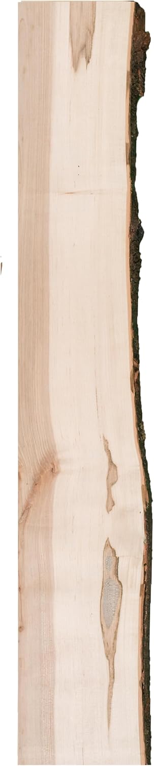 Live Edge Rustic Maple Shelf, 4 Feet Long, 1.5