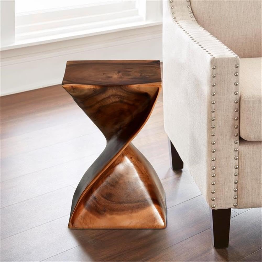 Steve Silver Paloma Natural Wood Glaze Accent Side Table