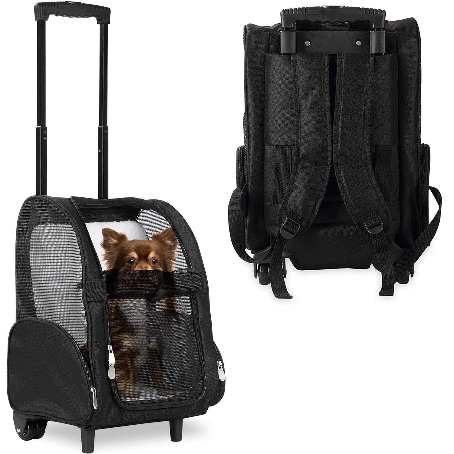 Kopeks Deluxe Backpack Pet Travel Carrier with Double Wheels - Pet Supplies online store