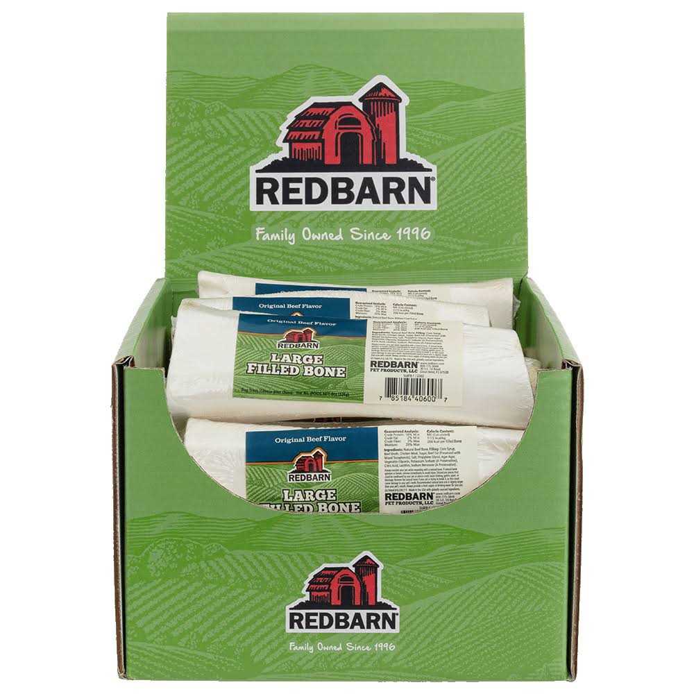 Redbarn Large Beef Filled Bones Dog Treats - Pet Supplies online store