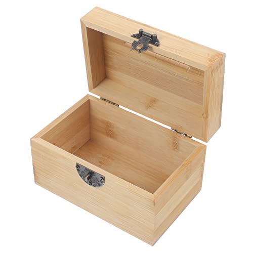 Alipis 3pcs bamboo and wood piggy bank wooden trunk chest storage cubes with lid wooden jewelry money treasure chest for kids bamboo trinket container with lock child Zinc alloy safe