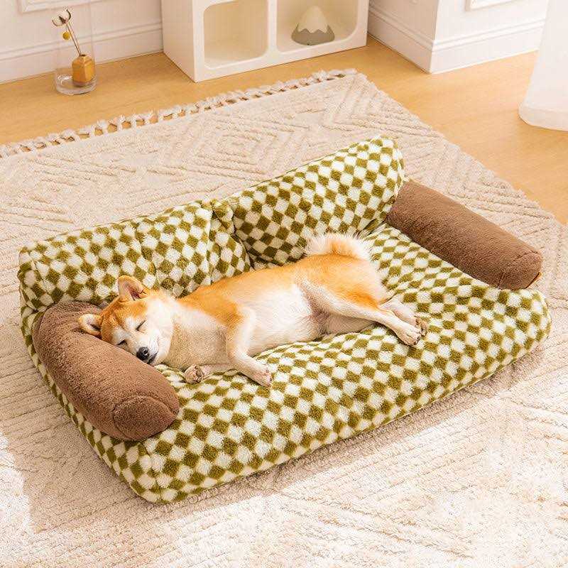 FunnyFuzzy Plaid Dog & Cat Couch Bed Gift for Dog - Pet Supplies online store