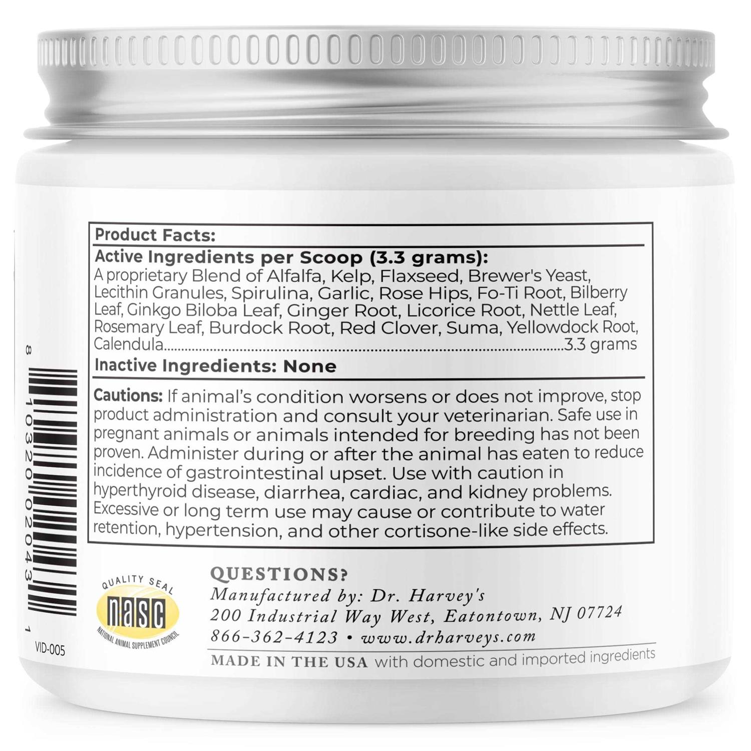 Dr. Harvey's Golden Years Geriatric Supplement for Senior Dogs - Pet Supplies online store