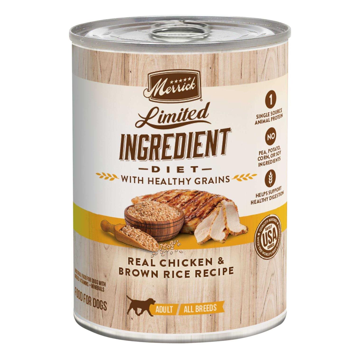 Merrick Limited Ingredient Diet Chicken & Brown Rice Wet Dog Food - Pet Supplies online store