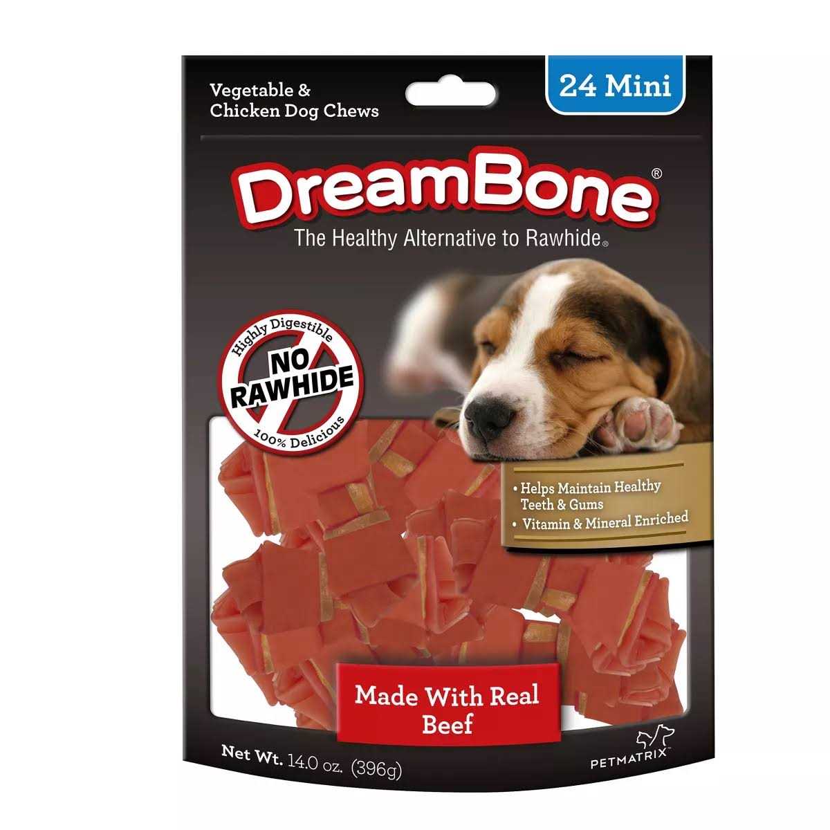 DreamBone Beef Dog Chew, Mini, 24 Pieces/Pack - Pet Supplies online store