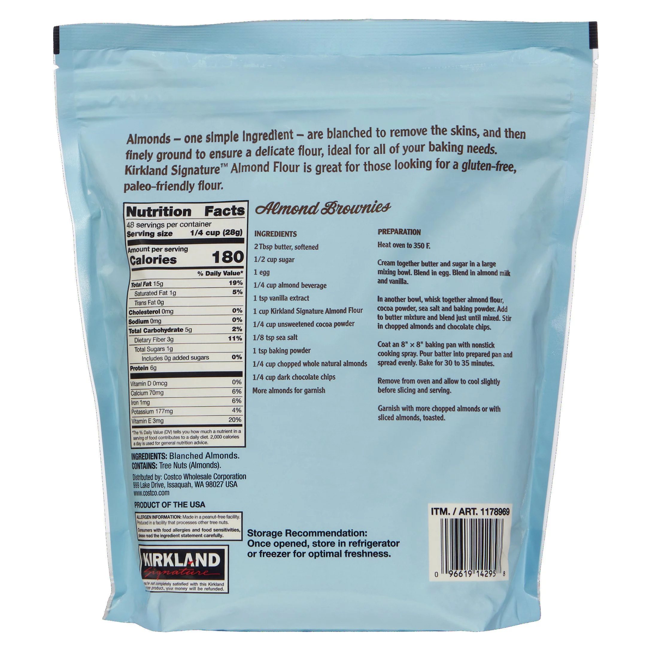 2 Packs K.S Signature Superfine Kosher Blanched Almond Flour, 3 Lbs | 6g of Protein