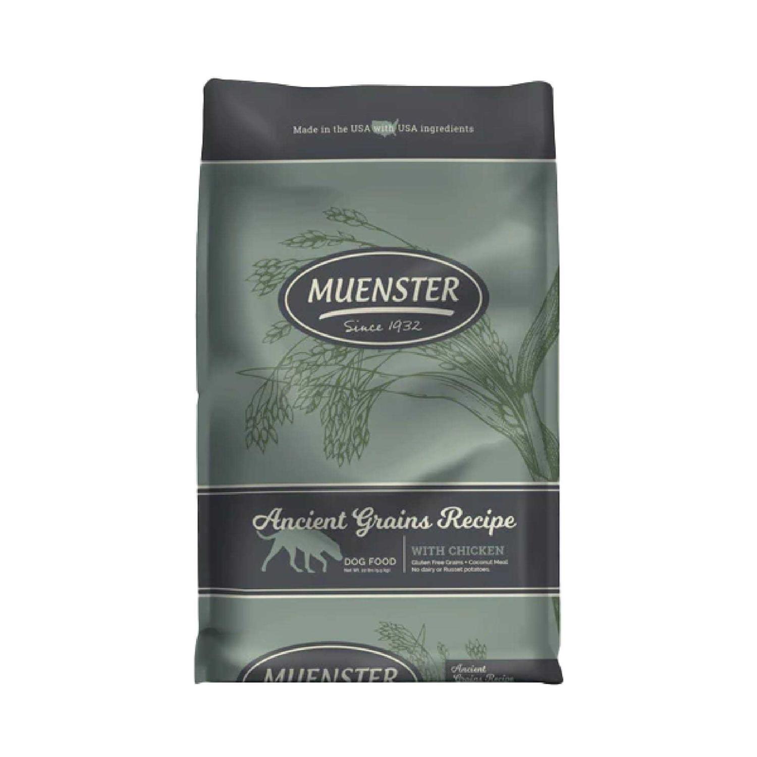 Muenster Ancient Grains with Chicken Dog Food - Pet Supplies online store