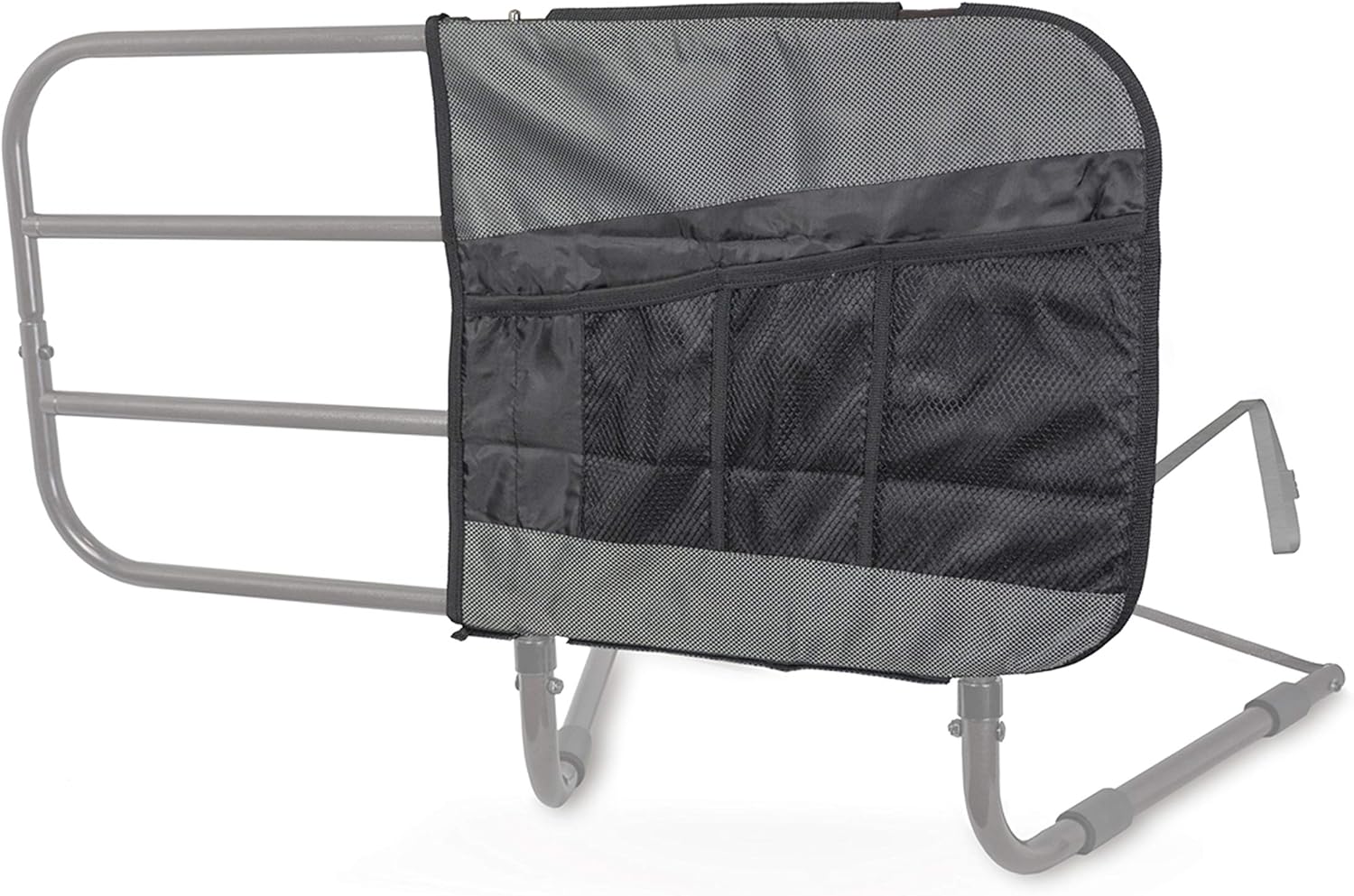 Able Life 4-Pocket Bed Rail Organizer Pouch, Hanging Bedside Caddy with Mesh Pockets for Easy Access Storage, Bed Rail Accessory Bag, Compatible with the Able Life Bedside Extend-A-Rail