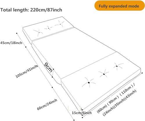 Multi-Functional 5-Position Foldable Lazy Sofa Sleeper Bed,Adjustable Floor Sofa Couch,No-wash Technical Cloth Floor Seating Sofa, for Reading Gaming Pink-110CM/43INCH