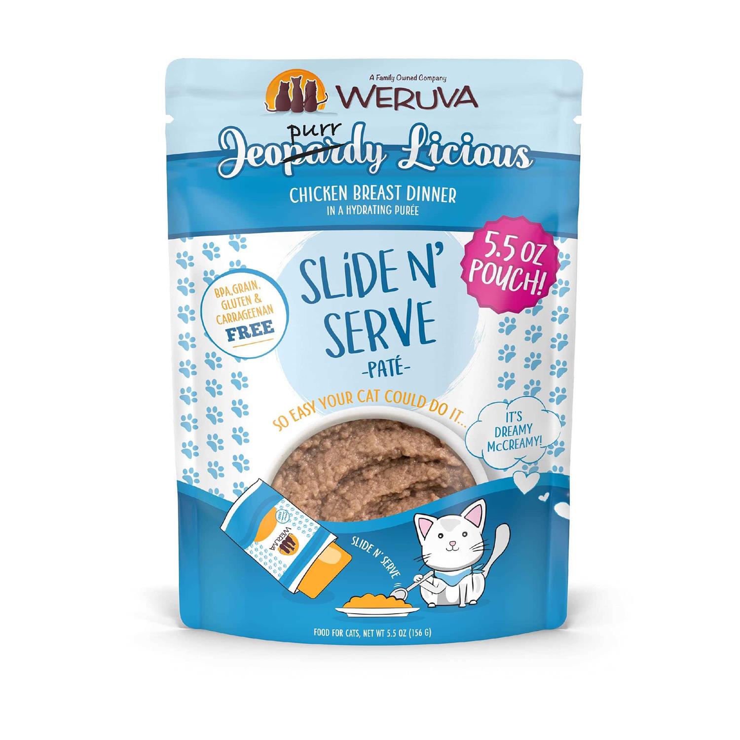 Weruva Slide N' Serve Jeopurrdy Chicken Wet Cat Food - Pet Supplies online store