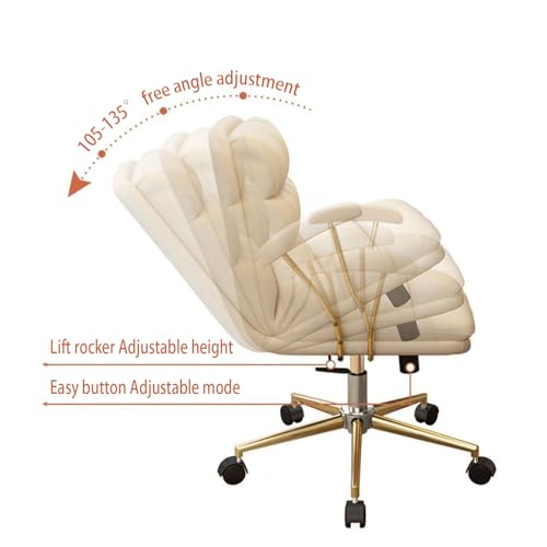 High Back Executive Office Chair Home Swivel PU Leather Ergonomic Chair, Light Luxury Computer Chair, Adjustable Height for Home Office