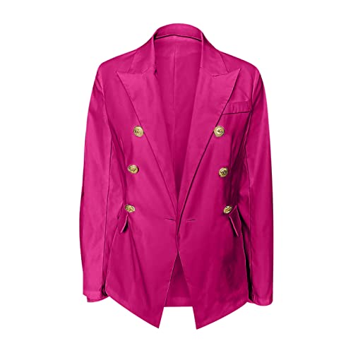 Work Outfits for Women Office Double Breasted Blazers Fashion Slim Blazer Jackets Business Casual Blazer Jackets