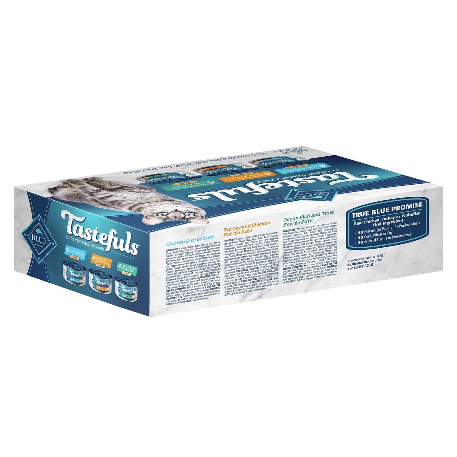 Blue Buffalo Tastefuls Wet Cat Food Variety Pack - Pet Supplies online store