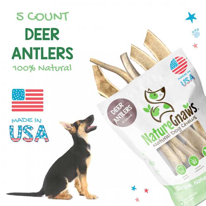 Nature Gnaws Elk Antlers for Large Dogs Premium Natural USA Antler - Pet Supplies online store