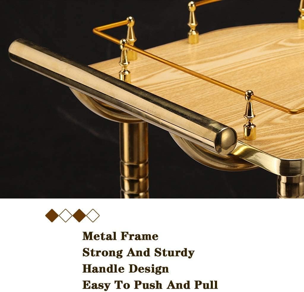 Bar Serving Cart for Hotels Creative Restaurant, Modern Design 3 Tiers Cart On Wheels Serving Drinks Trolley Bar Catering Trolley Storage