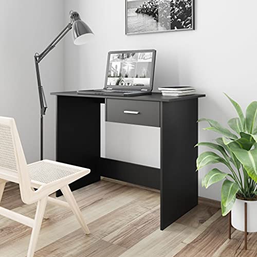 Desk,Writing Desk with Drawers,Simple Desk,Console Table,Modern Desk,Computer Desk,Gaming Desk,with a Drawer,Easy to Clean with Damp Cloth, White 39.4