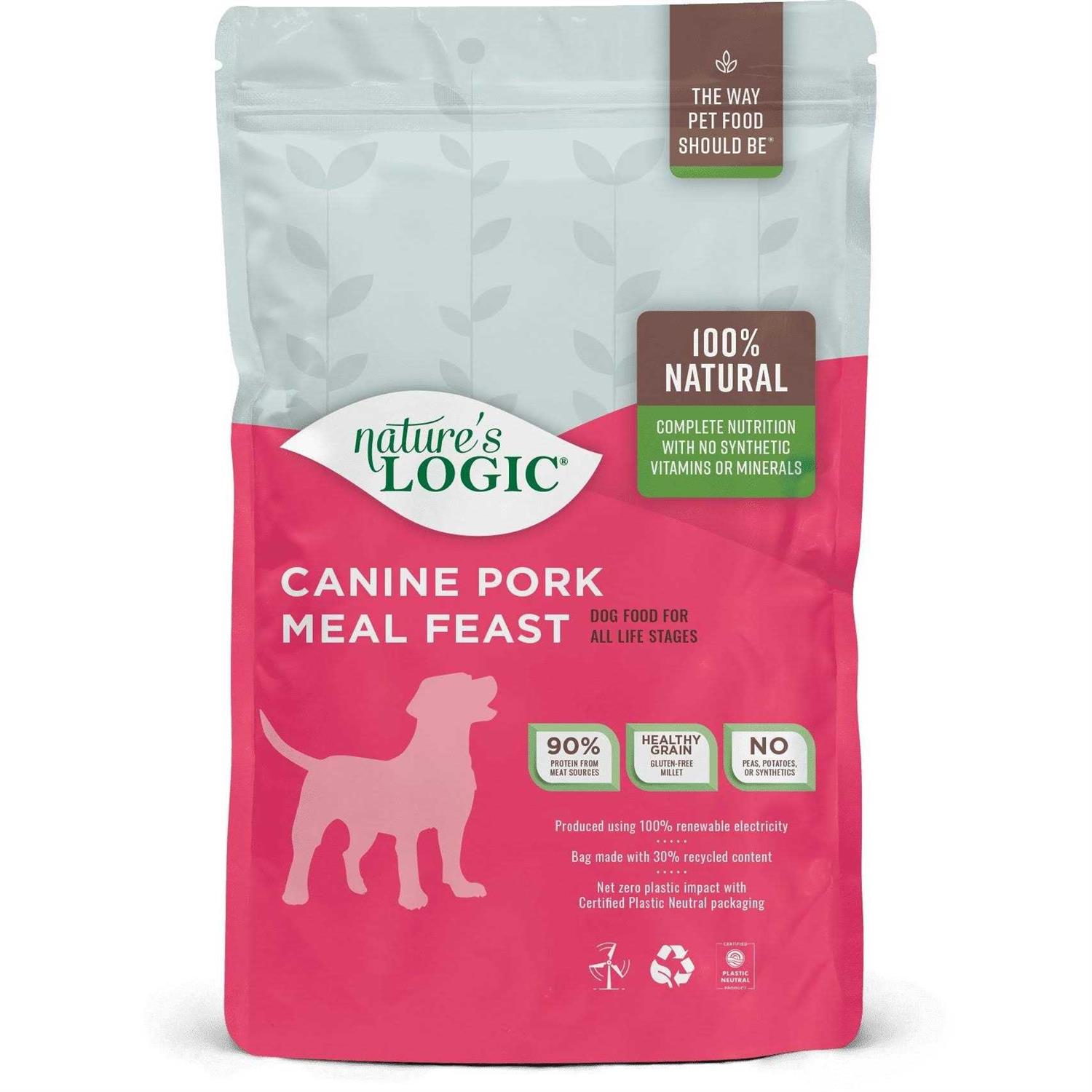 Nature's Logic Canine Pork Meal Feast Dry Dog Food - Pet Supplies online store