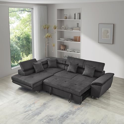 Luxury Sleeper Sofa with Pull Out Couch Bed, 105.8