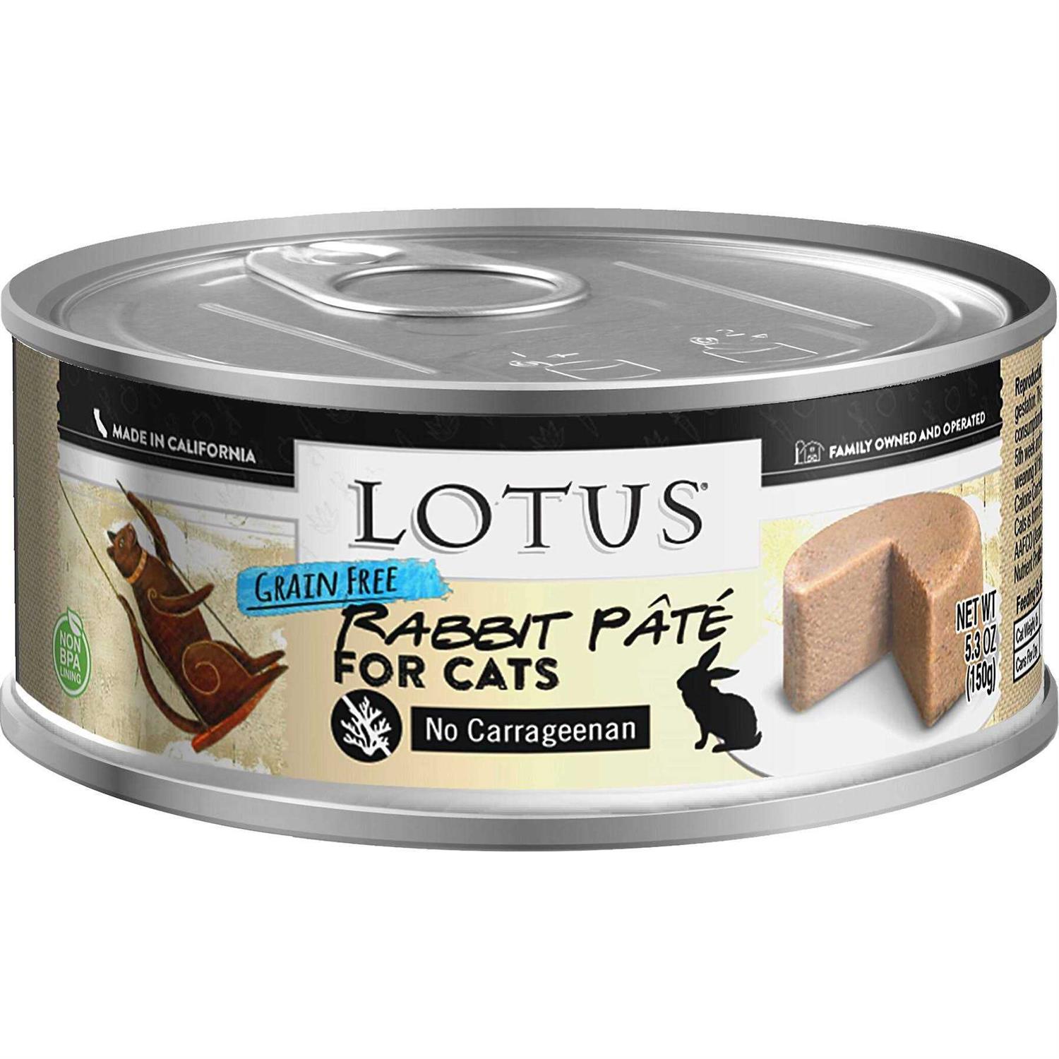 Lotus Grain Free Rabbit Pate Canned Cat Food - Pet Supplies online store