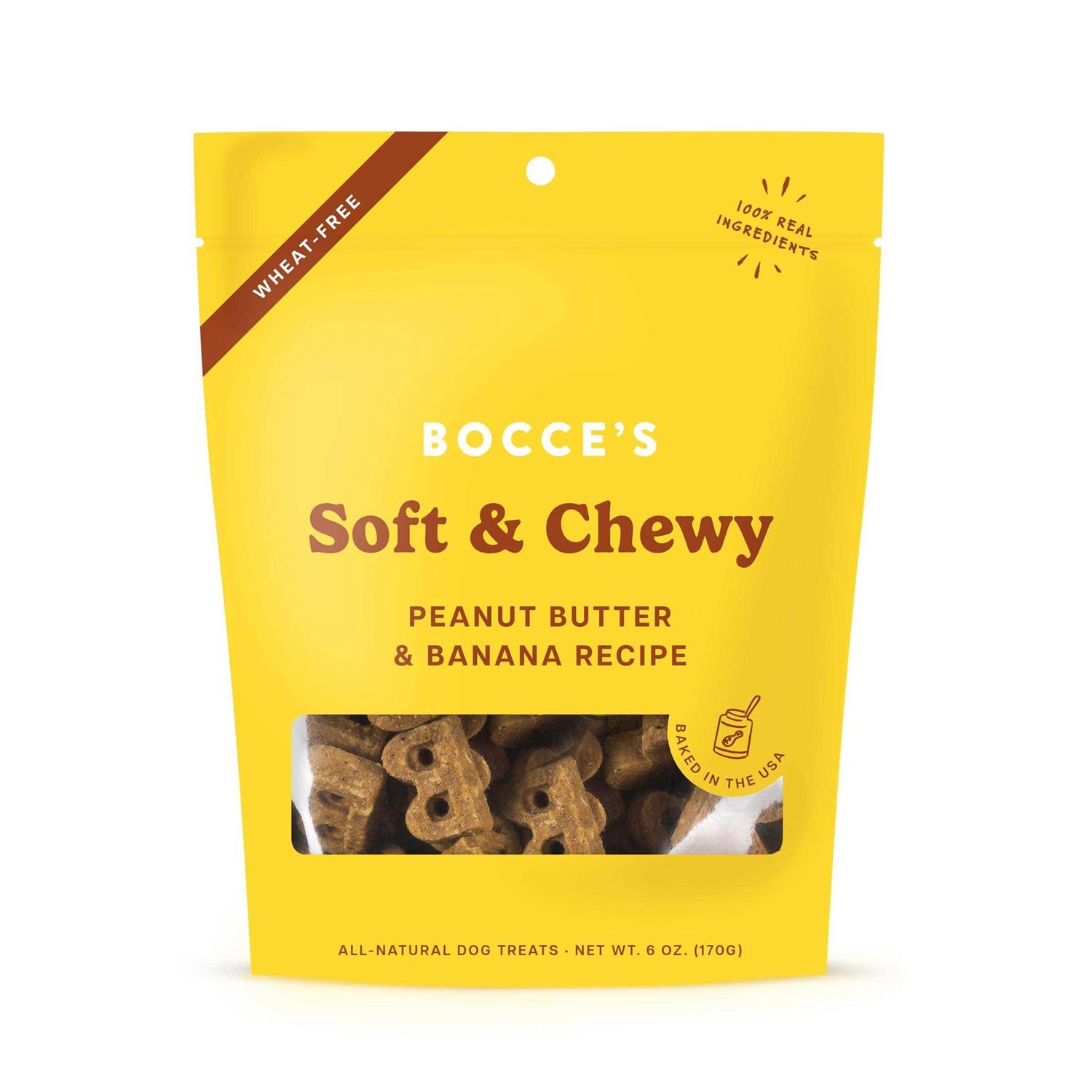 Bocce's Bakery Soft & Chewy Peanut Butter & Banana Dog Treats - Pet Supplies online store