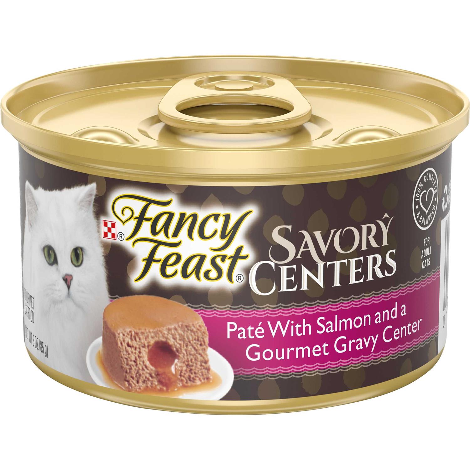 Fancy Feast Savory Centers Salmon Canned Cat Food, 3-oz, case of 24 - Pet Supplies online store