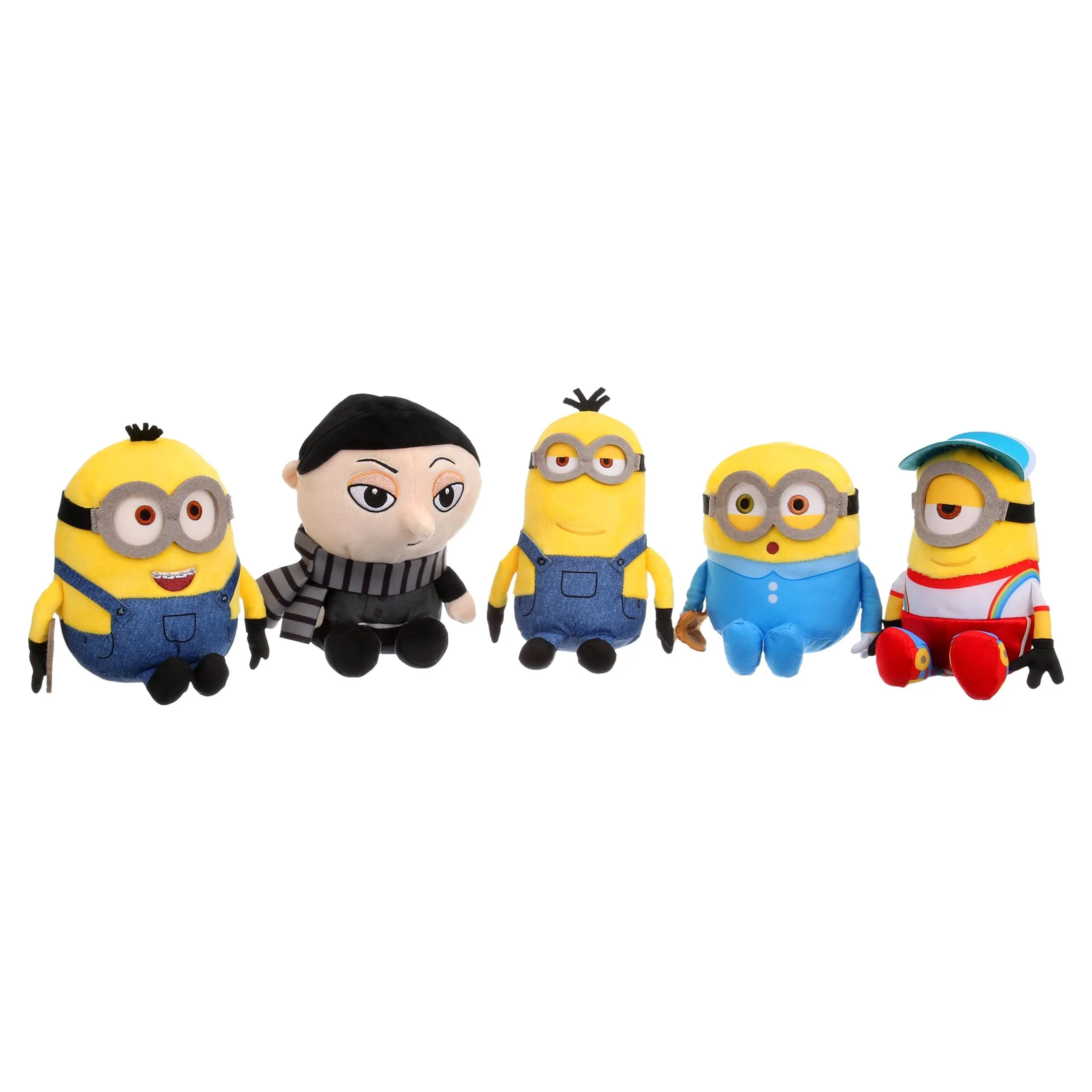 Illumination's Minions and Gru Small Plush 5-piece Collector Set,  Kids Toys for Ages 3 Up, Gifts and Presents