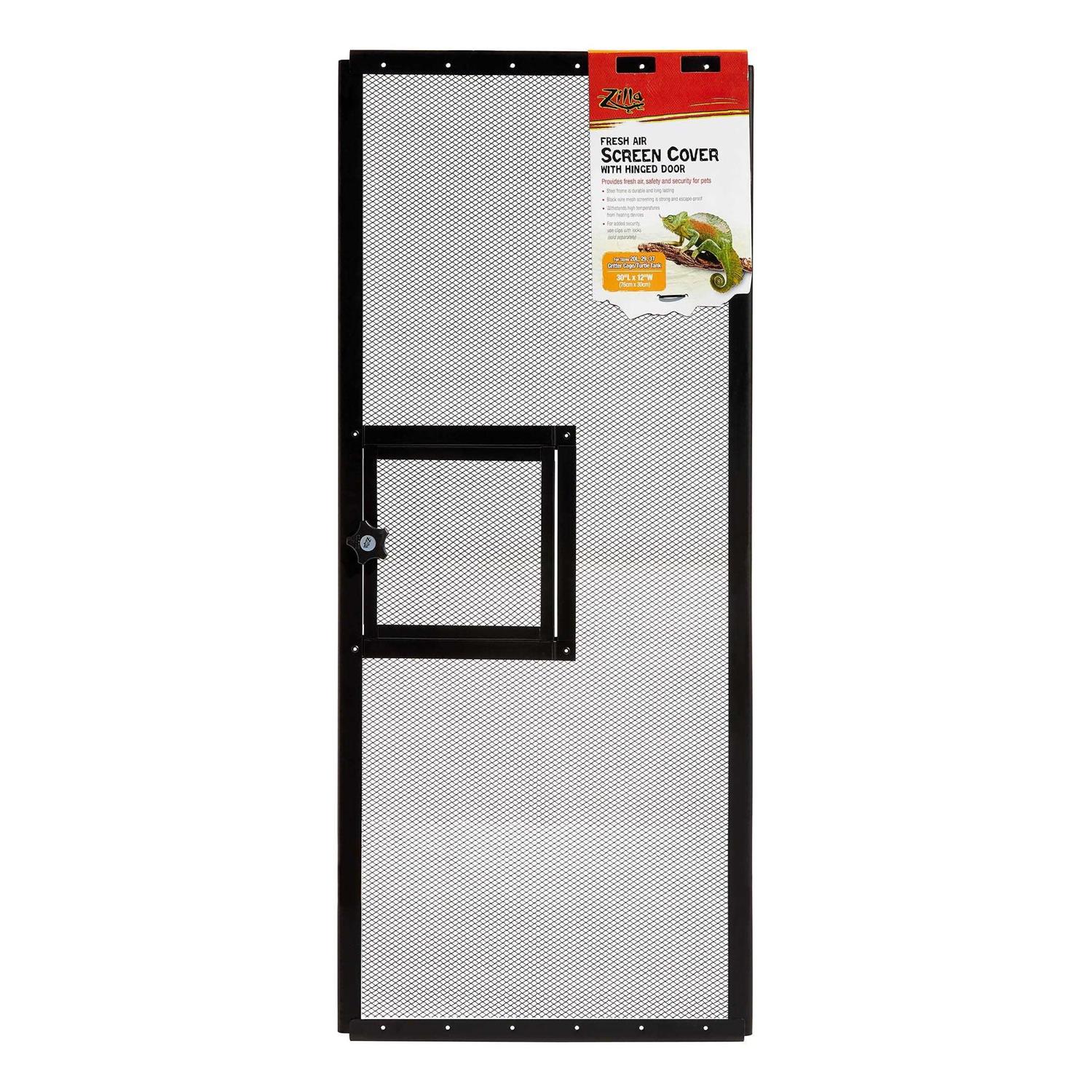 Zilla Fresh Air Screen Cover with Hinged Door - Pet Supplies online store
