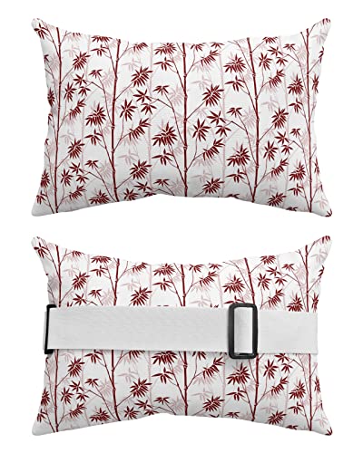 Outdoor Pillow for Lounge Chair with Strap & Insert Ombre Black Dinosaur Ride Bike Recliner Head Pillow Cartoon Moroccan Waterproof Headrest Patio Lumbar Pillows for Beach Pool Office Chair 11x16