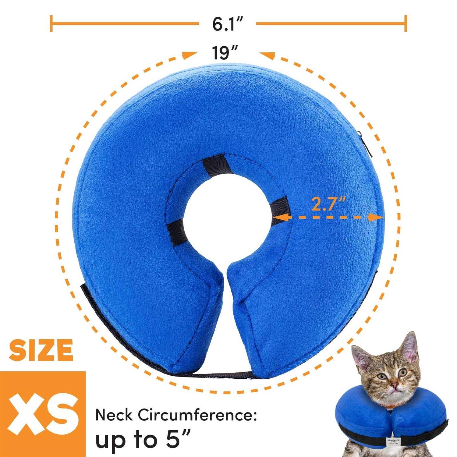 BENCMATE Protective Inflatable Collar for Dogs and Cats Soft Pet Recovery Collar Does Not Block Vision E-Collar - Pet Supplies online store