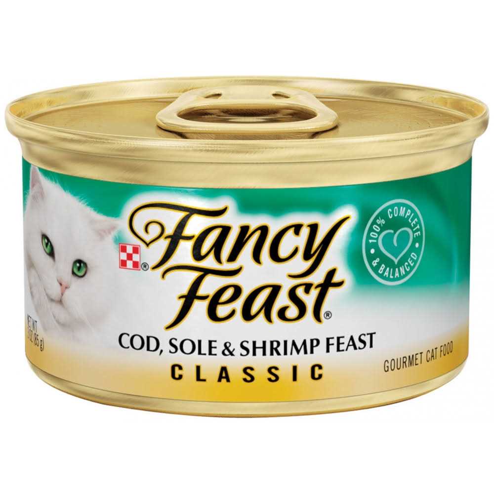 Fancy Feast Classic Pate Cod Sole & Shrimp Feast Wet Cat Food - Pet Supplies online store