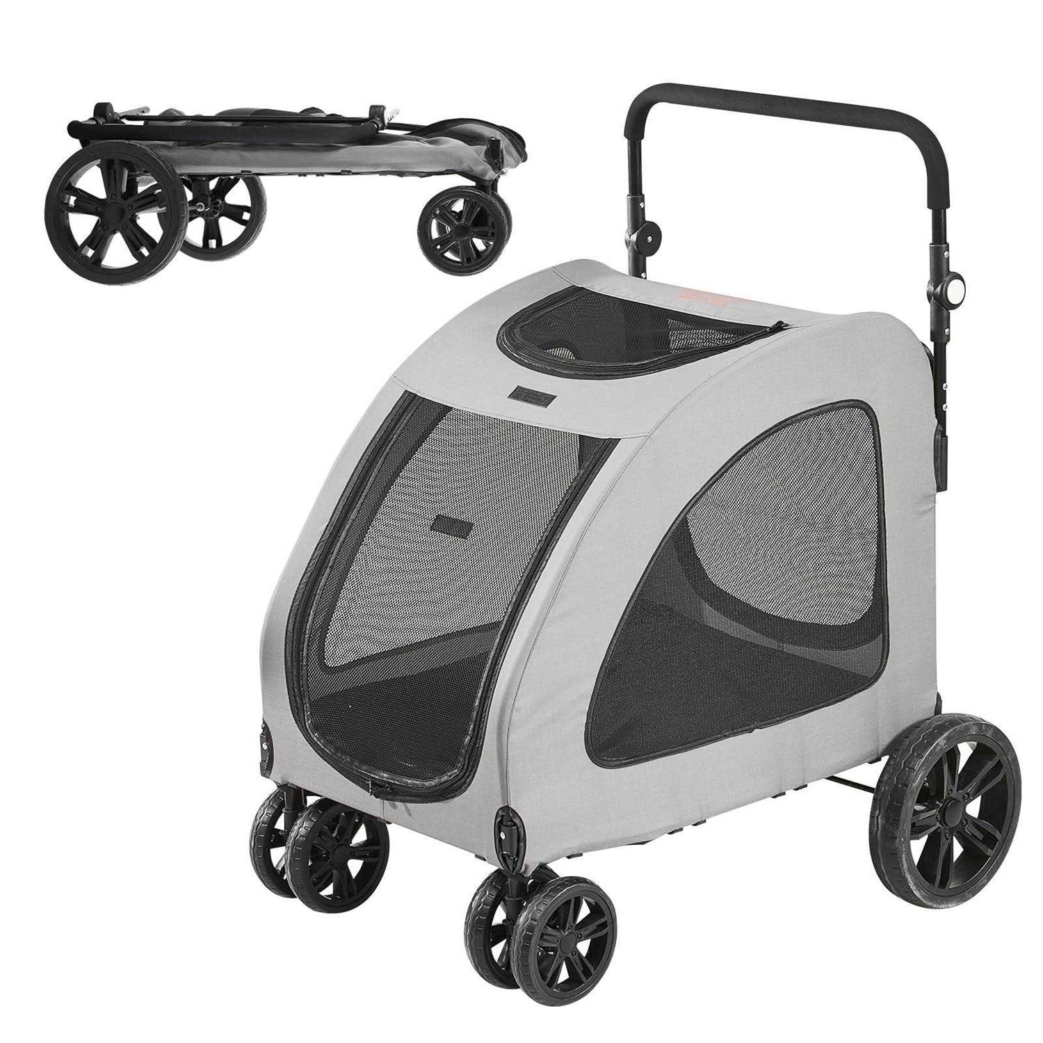 VEVOR Pet Stroller 4 Wheels Dog Stroller Rotate with Brakes - Pet Supplies online store