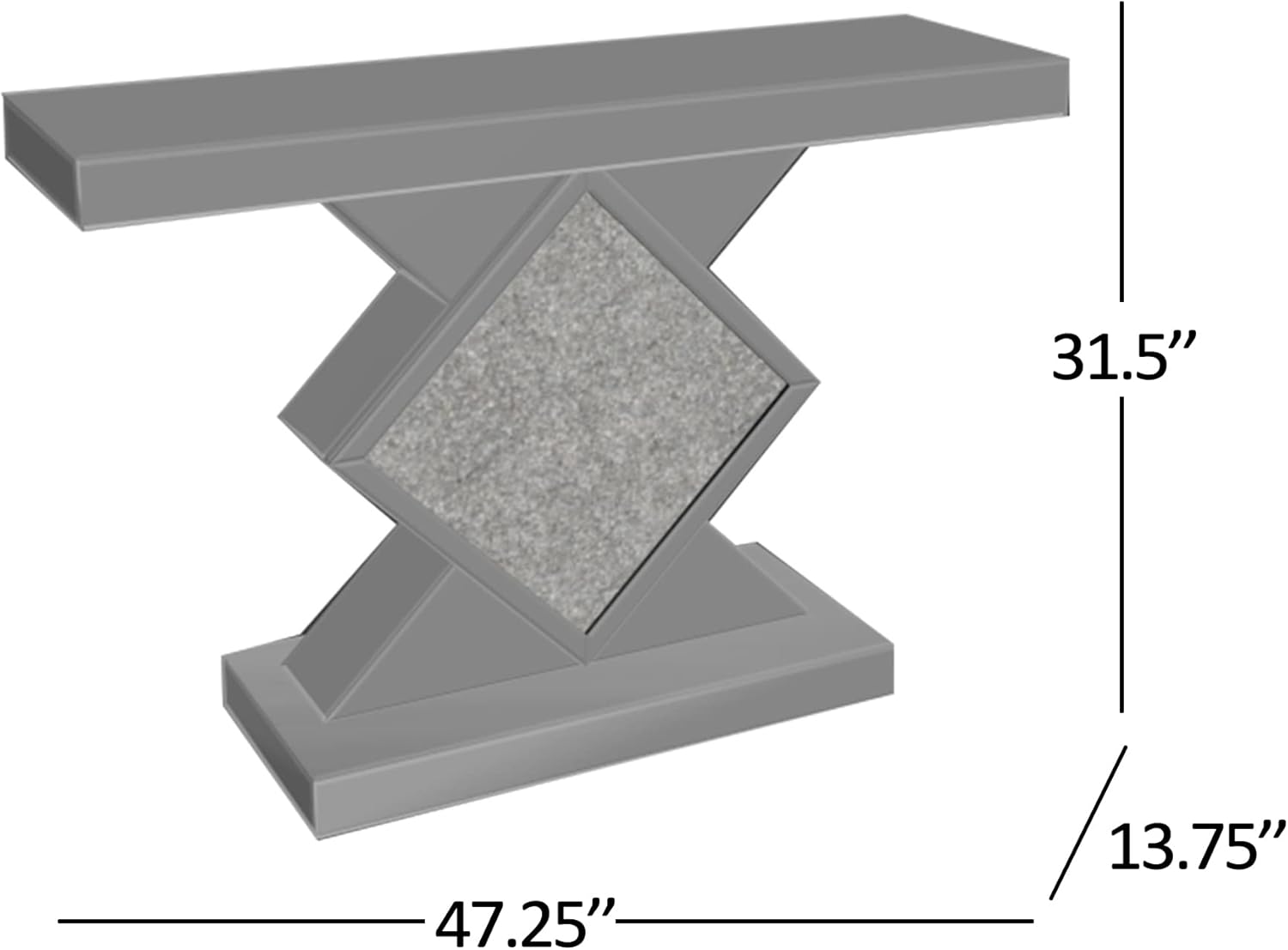 Mirrored Console Table and Side Table