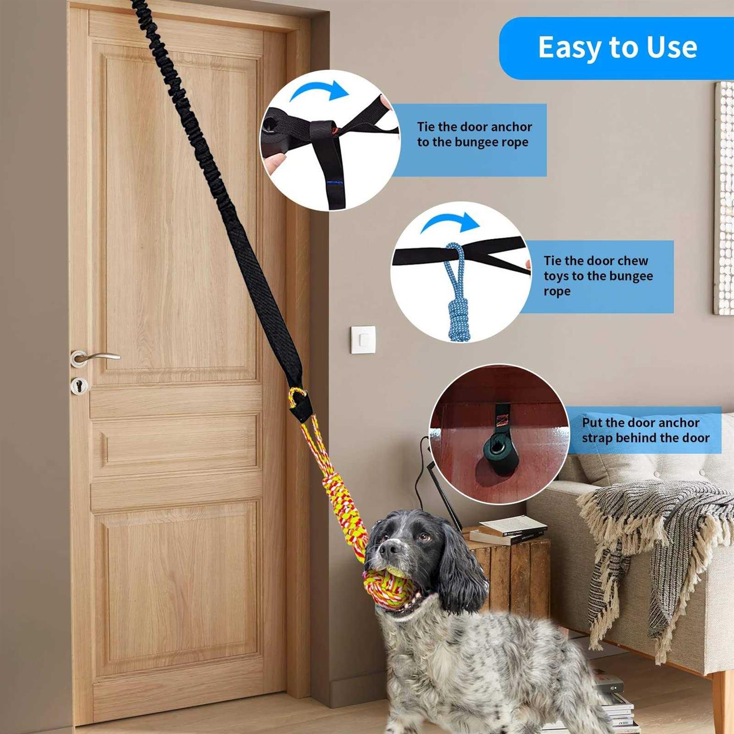 5PCS Spring Pole Dog Rope Toys Tree Bungee Hanging Dog Toys Indoor Outdoor Dog Bungee Tug Interactive Exercise Toys - Pet Supplies online store